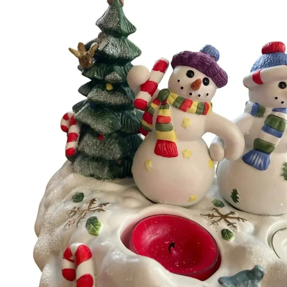 Partylite Christmas Snowbell Tea Light Pillar Holder P7650 Great Gift! - Picture 2 of 5